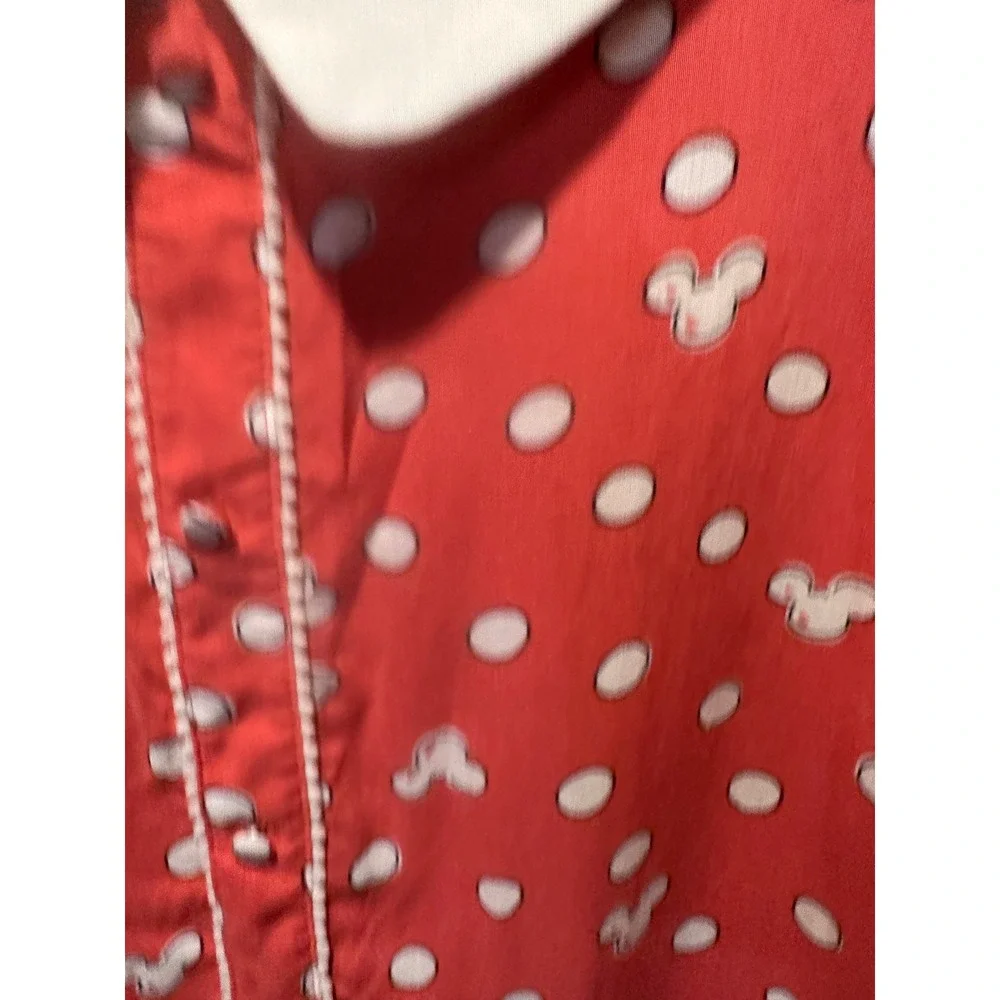 Disney LC Lauren Conrad Minnie Mouse Red Polka Dot Peter Pan‎ Collar Blouse S